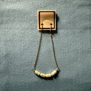 Bundle 3 for 50% off 1970s Deadstock Delicate Chain Bracelet with Faux Pearls